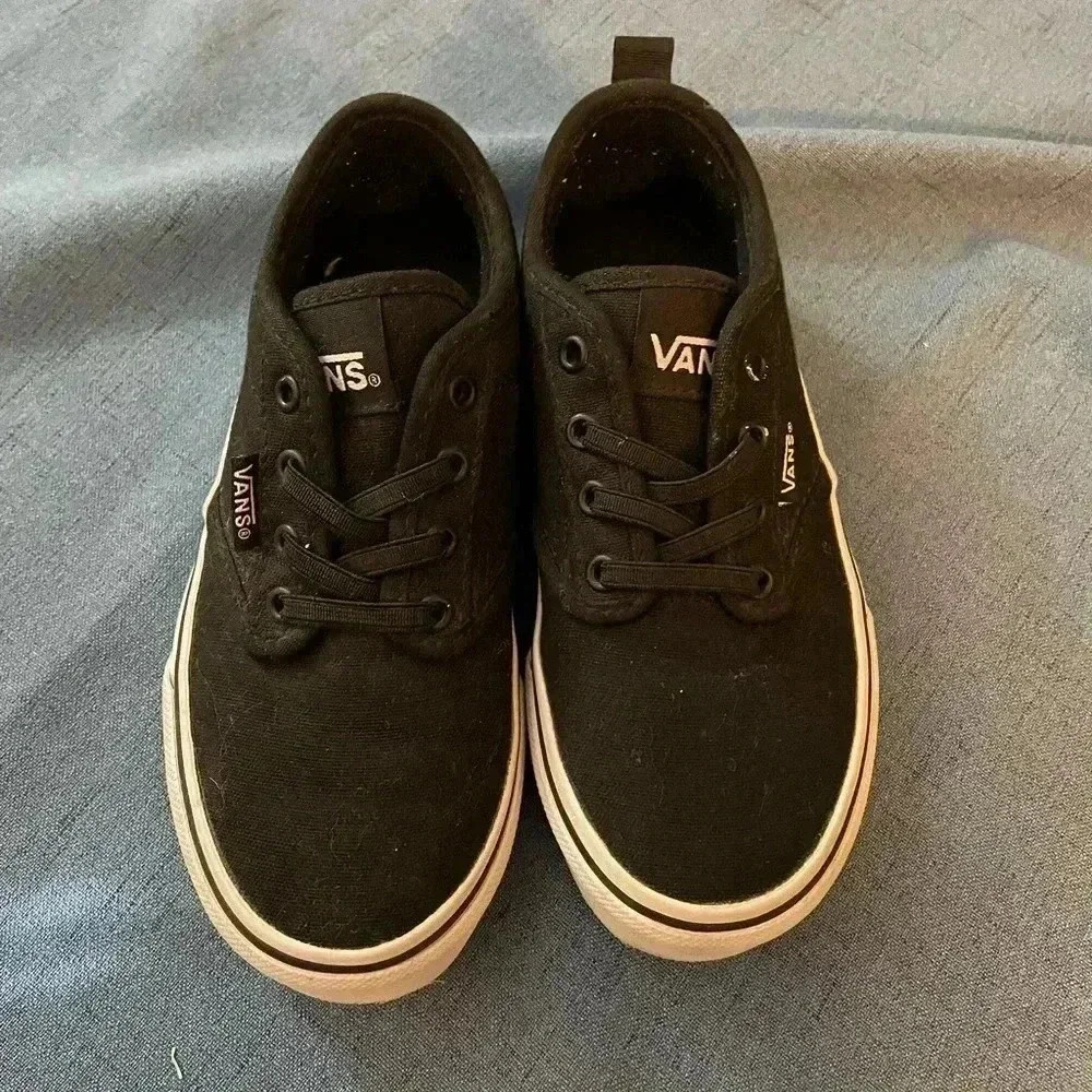 Vans Kids Slip-On, Black, Size 12, EUC